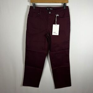 NWT 1822 Denim Pants Women 4P/27P Petite Vineyard Wine Slim Straight Denim Jeans